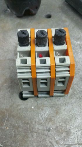 LOT OF 3 WAGO TERMINAL FUSE BLOCK 282-128 used