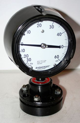 30 in hg / 60 psi 4-1/2&#034; dial ashcroft  duragauge pressure gauge for sale