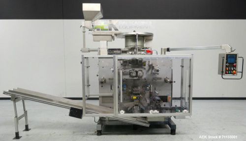 Used- Siebler Model HM1/290 Vertical Strip Packaging Machine. Has 290mm web, cur