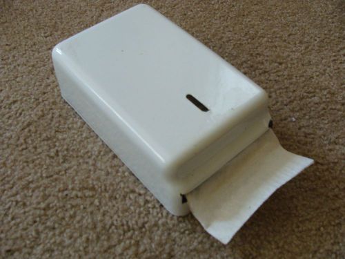 Vintage toilet paper porcelain dispenser gas station garage no key for sale