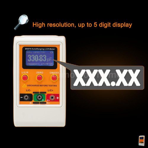 M4070 AutoRanging LCR Meter L/C/R Tester Manual Reset 5 Digit LCD Dispaly I1C4