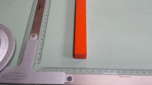 1&#034; x 1&#034; x 8&#034;  urethane / polyurethane 80 a orange bar p/n 11497 for sale