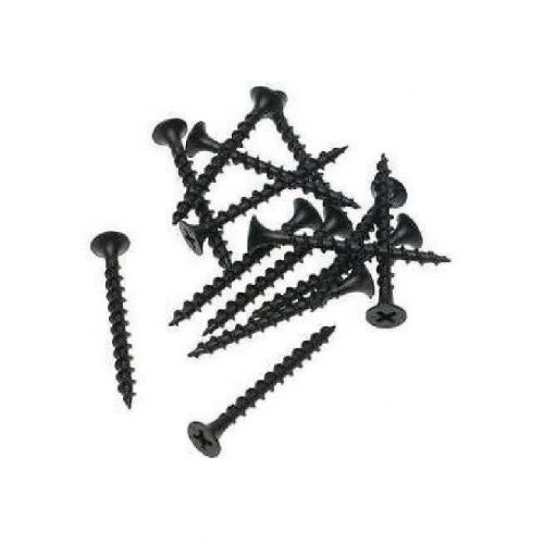 Phillips Bugle Head #6 x 1-5/8&#034; Coarse Drywall / Wood Screw - Plain Black