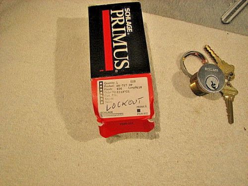 SCHLAGE PRIMUS LOCKOUT CYLINDER, 20-717, CP KEYWAY, 626 FINISH