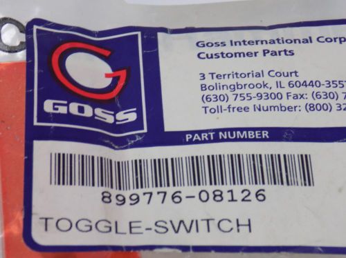 GOSS TOGGLE-SWITH 899776-08126 NIB