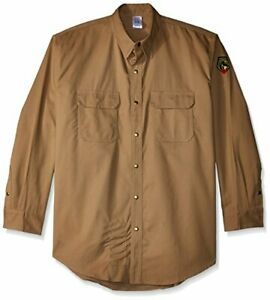 Revco - FS7 - Khaki - Xlarge Stallon FR Flame Resistant Cotton Work Shirt FS7...