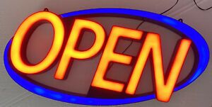 VPC Open Sign Light for Restaurant Bar Club Shop Store Business. Size30.5” x 15