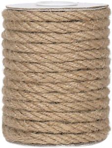 Tenn Well 6mm Jute Rope, 33 Feet Natural Craft Rope Thick 6MM x 33FT, Brown