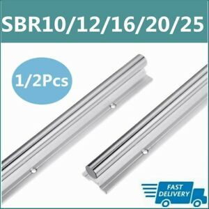 1/2Pcs SBR20/16/12/25/10 200-2000mm Linear Rail Shaft Rod Fully Supported Guide