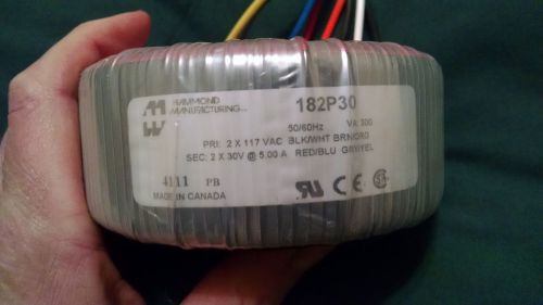 Toroidal transformer: 300va, dual-winding, potted center, 60v@5a/30v@10a, 182p30 for sale