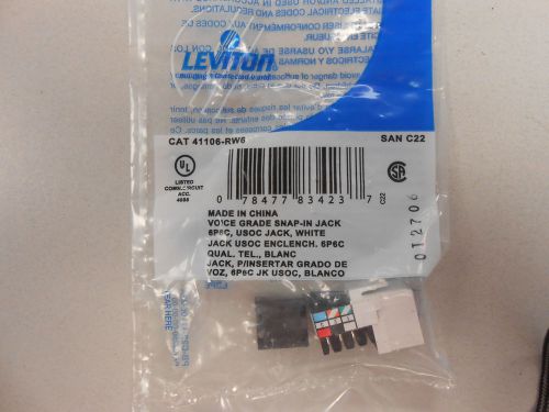 LEVITON 41106-RW6 VOICE GRADE SNAP IN JACK