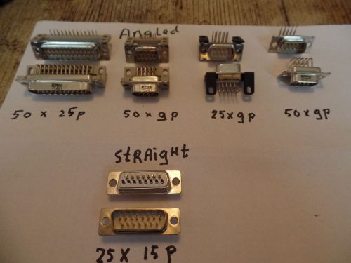 200  d-sub   sub-d connectors for sale