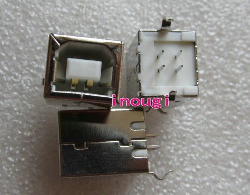 10pcs USB B 2.0 Type-B Female Straight 180° Socket Connector For Printer PCB