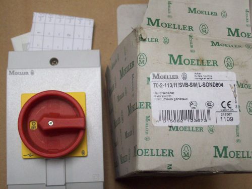 Moeller T0-2-113/I1/SVB-SW/L-SOND804 DISCONNECT MAIN SWITCH