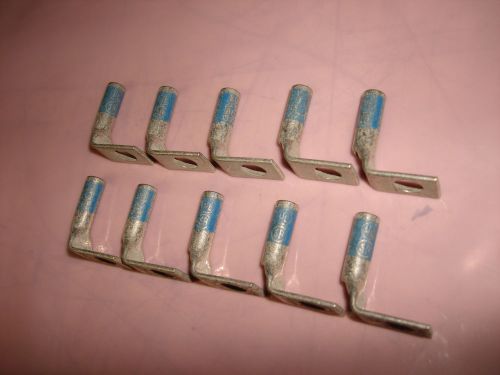 10pcs - Burndy YA6CL3-90 - One Hole 90 Degree Angle 5/16&#034; Copper Conductor YA6CL