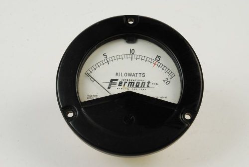 Weston 2531 Kilowatts International Fermont A-52-1038-1 Gauge Amperes Meter