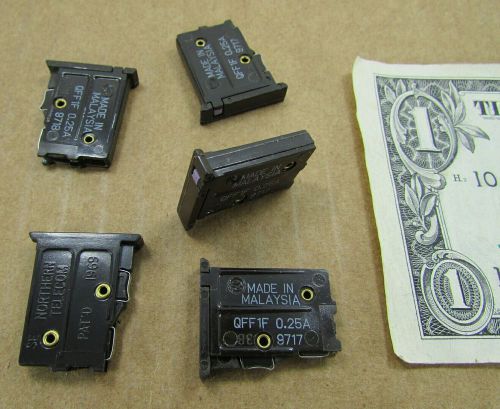 5 New Northern Telecom SG Fuses QFF1F 0.25A 300VDC QFF 1F CSA UL Circuit Breaker