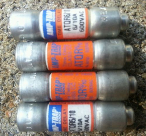 LOT OF (4) NEW FERRAZ SHAWMUT AMP-TRAP ATQR 6/10 FUSES ATQR-6/10 NEW