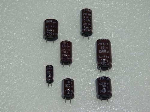 6x Rubycon MBZ 470uF 16V Radial El. Capacitor ?8x12mm  Black  Colour