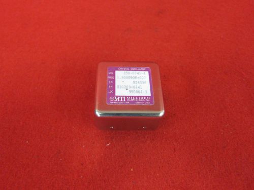 MTI 250 0741 A  1.500000E+007 Crystal Oscillator P/N 010209-0741