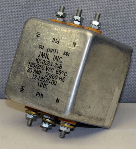 Jmk, inc. kk-0283-30b power line 30 amp noise filter 12-13070-00 for sale