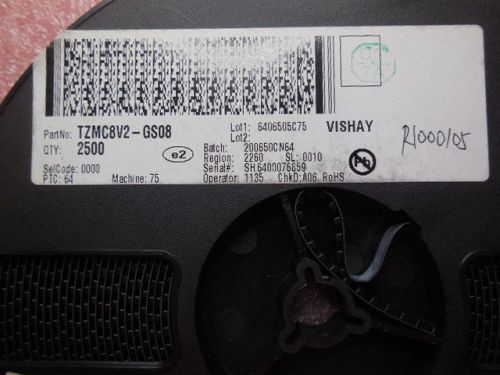 2500 PCS VISHAY TZMC8V2-GS08