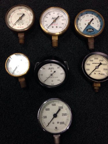 Vintage pressure gauge lot antique victor union carbide usg newton water gas for sale