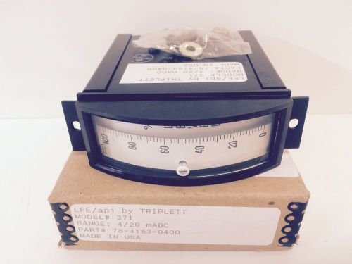 Nos! lfe/api triplett 4/20 madc % panel meter 371 78-4163-0400 for sale