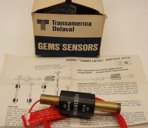 Gems fabrilevel level station 26609 brass spst nib for sale