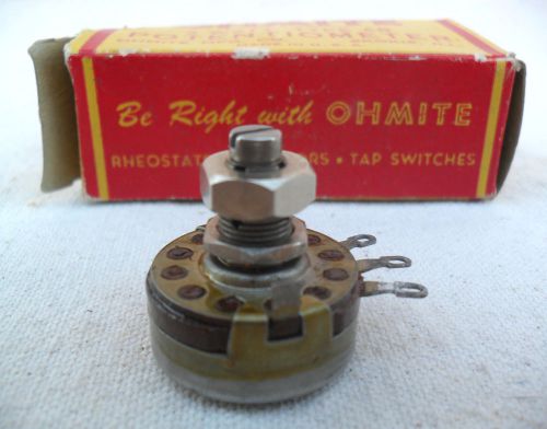 NOS OHMITE CLU-5031 2 WATT TYPE AB 50K OHMS U-LINER TYPE LOCKING  POTENTIOMETER