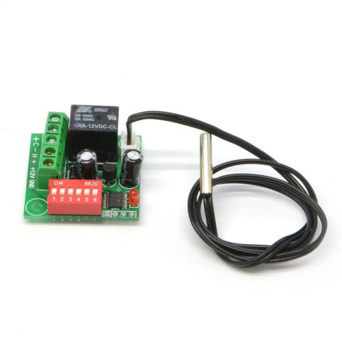 High Precision DC12V Heat Cool Temperature Control Switch Thermometer + Sensor