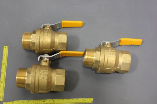 3 NEW RUB 1 1/2&#034; BRASS BALL VALVE 600CWP S92 CW617N 150WSP 400WP(S20-T-106F)