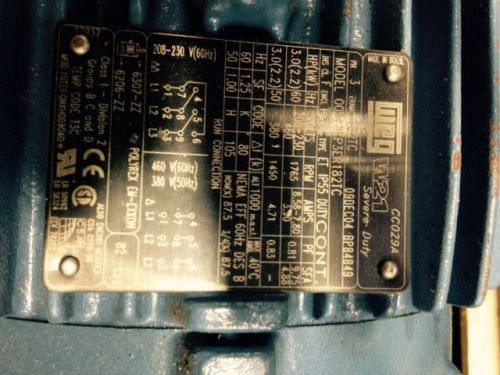 Weg electric high effiency motor 00318ep3er182tc for sale