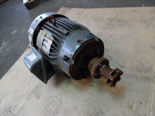 BALDOR SUPER-E MOTOR, 10 HP, 460 VOLTS, RPM 3450, FR 215TC, SN: F0705116283,USED