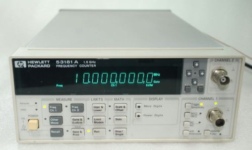 HP Agilent 53181A RF Frequency Counter 1.5GHz, MS Oven, opt. 015, 001
