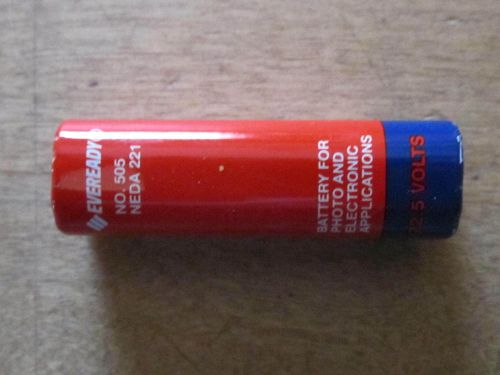 VINTAGE , EVEREADY , NO 505 NEDA 221 , 22.5 VOLT BATTERY  , USED