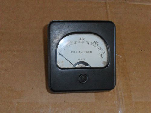 VINTAGE WESTON Amp METER 0-800mA MODEL 301