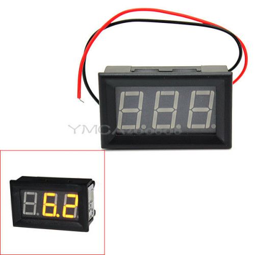 DC 5V To 120V Mini Yellow LED Digital Display Plastic Volmeter Voltage Meter