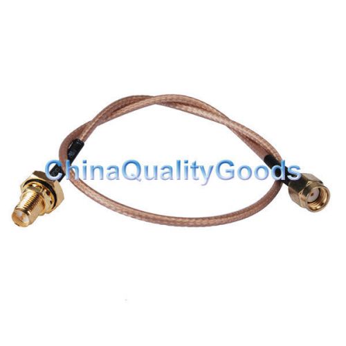 20cm custom cable RP-SMA male straight to RP-SMA female bulkhead with O-ring