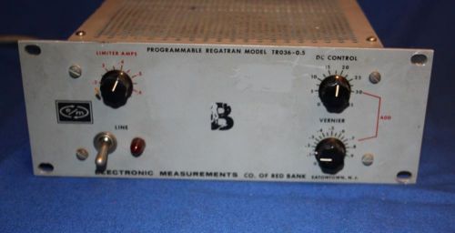 Electronic Measurements Co. Programmable Regtran Power Supply TR036