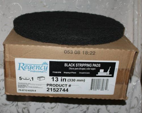 REGENCY 13&#034; BLACK STRIPPING PADS BOX OF 5