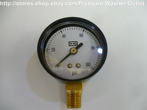 0-100 PSI  Pressure Gauge 1/4NPT Bottom Mount 2&#034;Diameter Face New