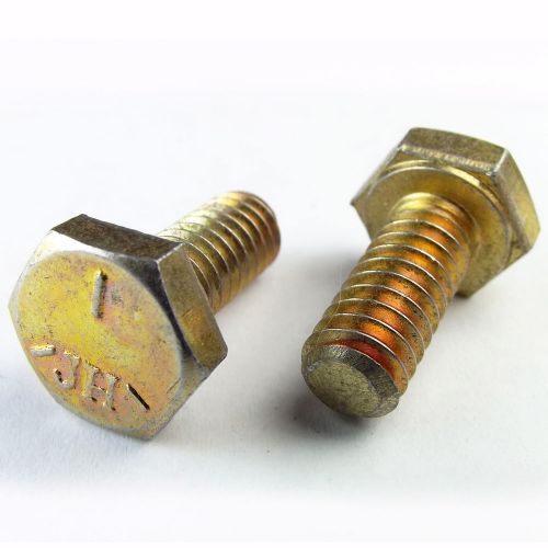 (CS-800-140-04) (5 Qty) 1/4-20x9/16&#034; Hex Cap Screw Grade 5 Yellow Zinc