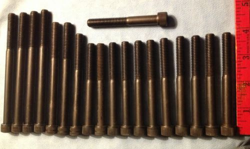 3/8&#034;xmixed. Socket Head Cap Screw, Allen,16 TPI, Black oxide steel, QTY 19