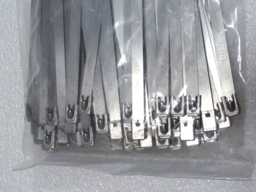 PANDUIT MLT4H-LP316 STAINLESS STEEL CABLE TIES 14.3&#034; LONG, 100PK,  ~