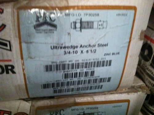 3/4-10 x 5 1/2&#034; ultrawedge anchor, zinc w/ nut for sale