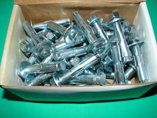 50 ea 3/8&#034; x 1 7/8&#034;  Sleeve Anchor bolts  Hex Nut /Washers ~NOVA