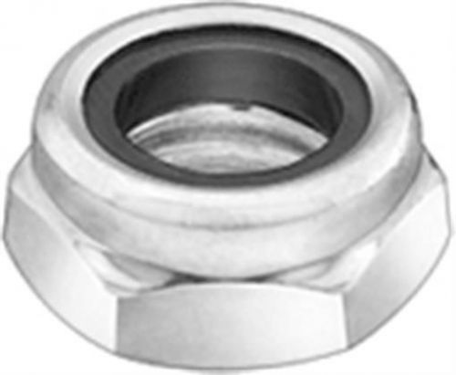 #8-32 Nylon Insert Nut (Nyloc), Thin Pattern UNC Zinc Plated, Pk 50