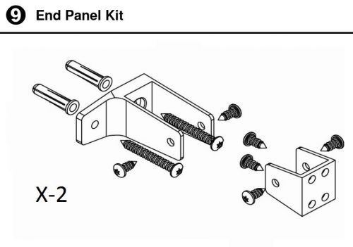 BRADLEY HDWT-Z2PE END PANEL KIT FOR RESTROOM PARTITION STAINLESS STEEL