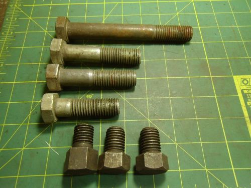 HEX HEAD BOLT SCREW 3/4-10 LOT OF 7 VARIOUS LENGTHS #52010